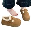 Thick-soled velvet Birkenstocks warm snow boots new winter Birkenstocks wool cotton shoes