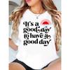 European Size Sun & Slogan Print Comfy T-Shirt, Round Neck Short Sleeve Sports Tee, Women's Activewear