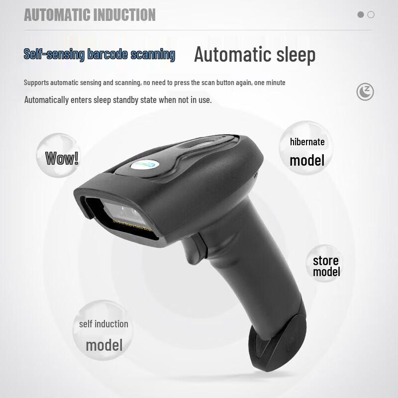 NTEUMM A1 Kabelgebundener 1D/2D Barcode-Scanner mit Ständer