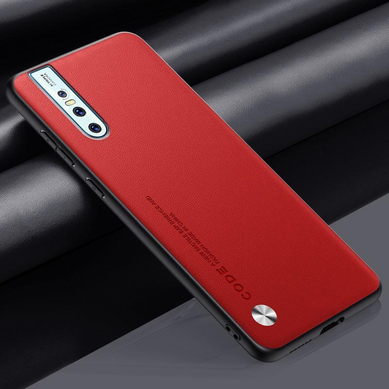 

Роскошный чехол из искусственной кожи для Vivo V15 Pro Задняя крышка Матовый силиконовый Противоударная защита Чехол для телефона для Vivo V15 V15Pro Coque For Vivo V15 Pro красный
