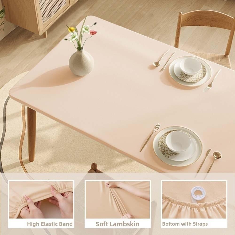 Smooth Imitation Sheepskin Tablecloth Rectangular Desk Protection Cover  Dining