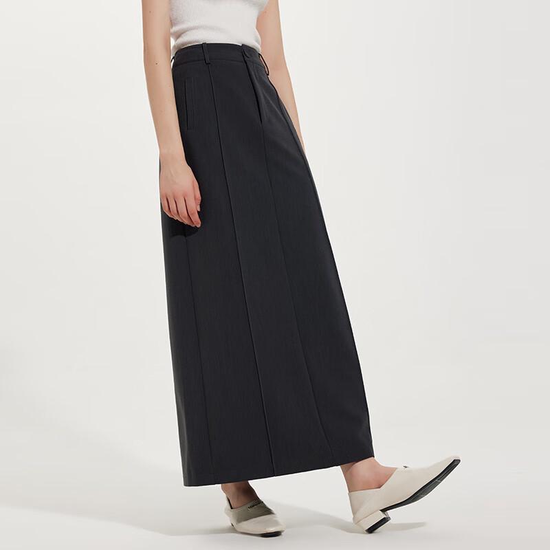 Autumn Winter Slim Fit Slit Midi Skirt