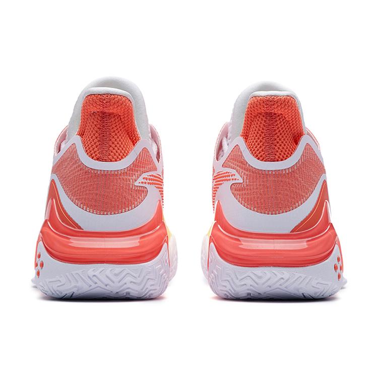 New Anta Shock Wave 4 Anti Slip Wear Resistant Low Top Basketball Shoes Orange Yellow 112231106-3