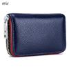 Stylish RFID Accordion Leather Card Holder with Zipper