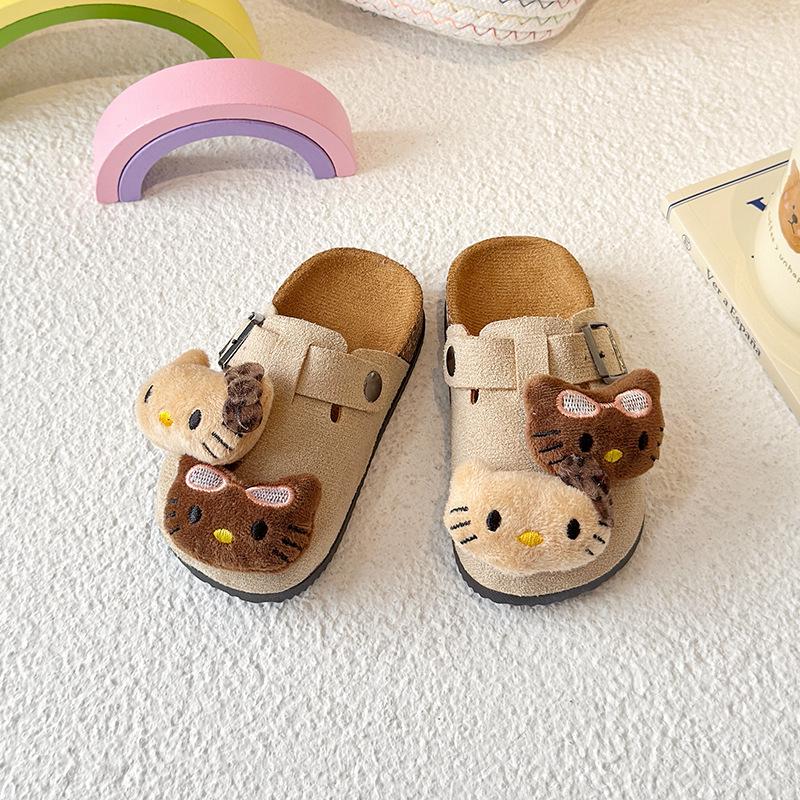 Children's and Women's Cute Cartoon Birkenstock Outdoor Closed-Toe Slippers for Spring and Autumn 2025