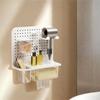 Wall Mounted Wash Face Tissue Box Punch Free Pegboard Organizer Key Tissue Holder  Bathroom