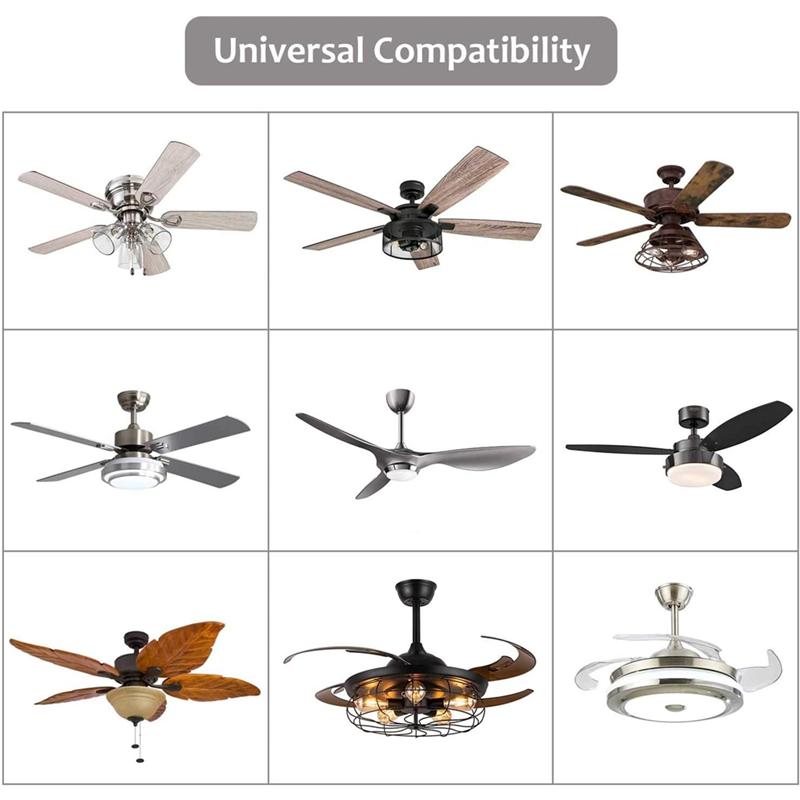 ABUO-Ceiling Fan Remote Control Kit Ceiling Fan Remote Control And Receiver Universal Ceiling Fan Light Timing & Speed Control NONE