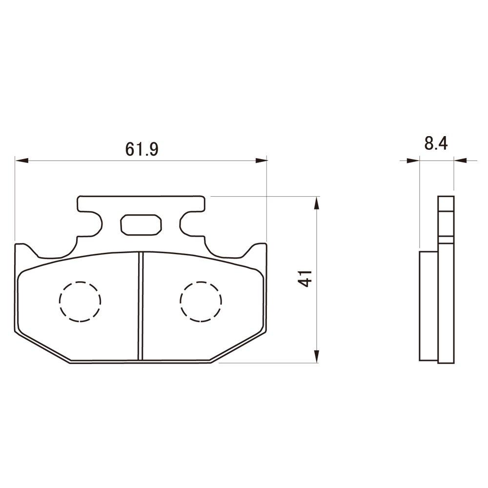 Daytona Brake Pad for Motorcycles, Hyper Sintard Pad (Sintered Metal Pad), Selo 250 (05-20),