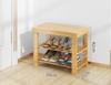Simple Bamboo Shoe Cabinet Multi-layer Shoes Shelf Shoe Rack Household Dormitory Dustproof Shoe Shelf Flower Stands Stools
