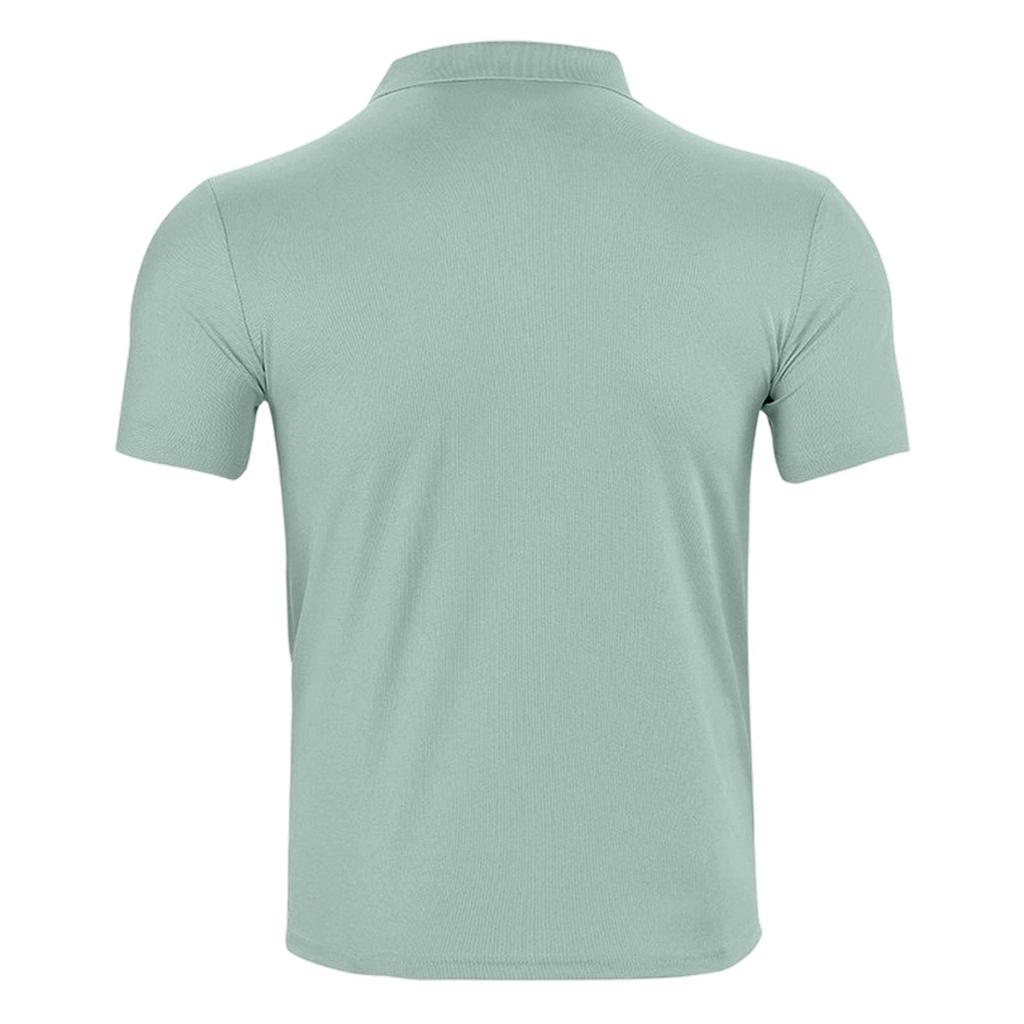 Men’s Summer Short Sleeve Polo Shirt Classic Lapel Design Quick Dry Breathable Lightweight Casual T Shirt for Daily Wear