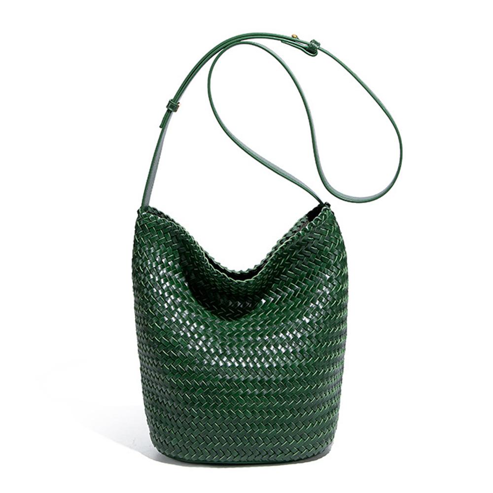 2025 Neue Handgemachte Häkeltasche Mode Bucket Bag Lässige Umhängetasche für Damen Gewebte Geldbörse