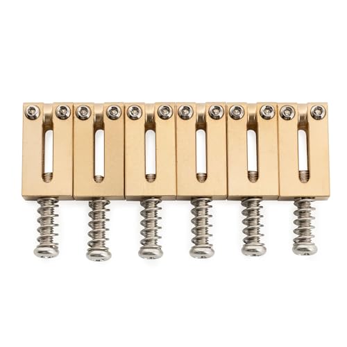 

Musiclily Ultra 10.5mm Brass Bridge Saddles for ST Strat/TL Telecaster Electric Guitars, Original Color (Set of 6)