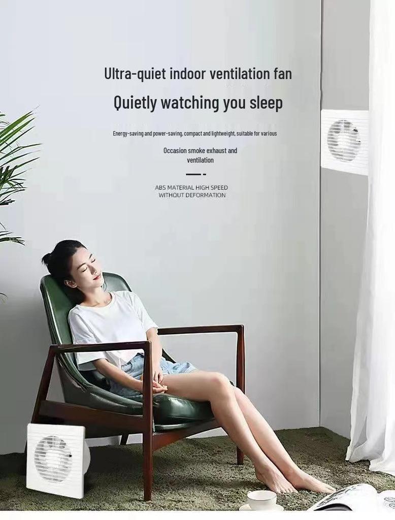 Senmiao Certified Exhaust Fan for Bathroom - 4, 5, 6 Inch Glass Window Ventilator