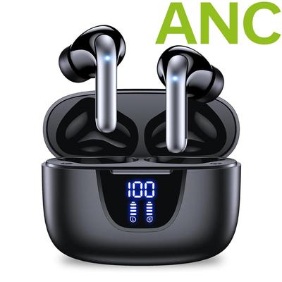 Słuchawki Bluetooth ANC Aktywna redukcja szumów Bezprzewodowe słuchawki douszne Bluetooth 5.3 Słuchawki TWS z wyświetlaczem LED dla Androida iOS