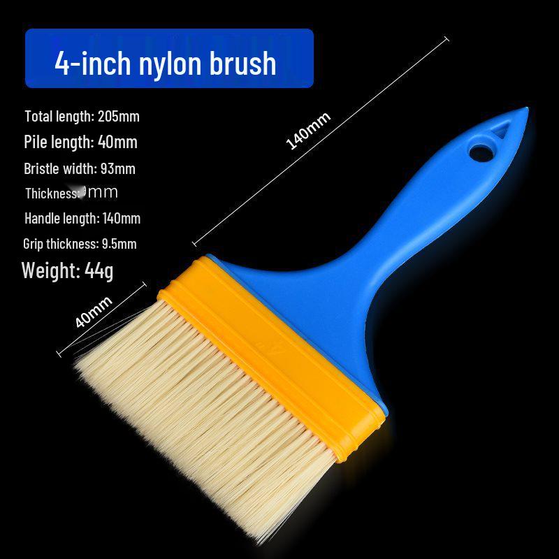 Nylon Bristle Brush for Painting, Coating, Glue, and Industrial Cleaning