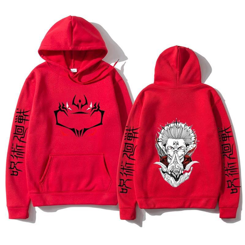 Funny Jujutsu Kaisen Long Sleeve Casual Hoodies Anime Ryomen