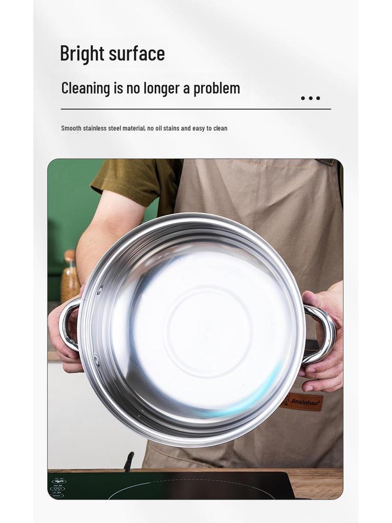 2025 Year of the Snake Gift: Stainless Steel Steaming Hot Pot & Induction Cooker