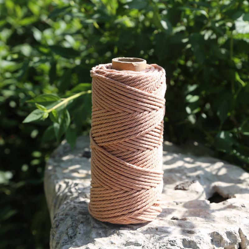 2 mm farbiges Baumwollfadenseil für selbstgemachte dekorative geflochtene Wandteppiche