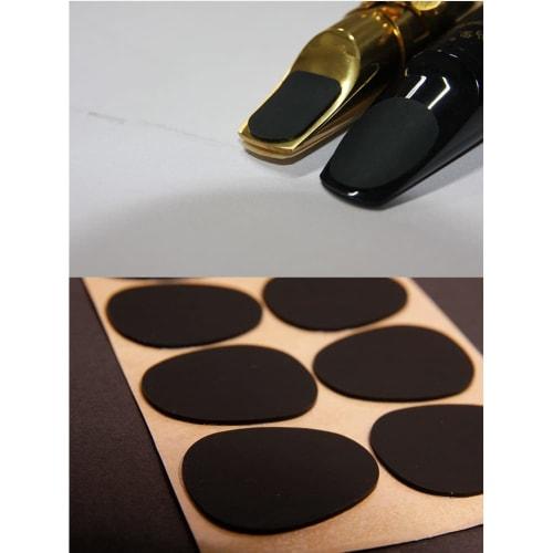 Clarinet Mouthpiece Patch, Clarinet Cushion, 0.3mm/0.5mm/0.8mm, Two Colors, Saxophone Patch Cushion (0.5mm - Round - Black)