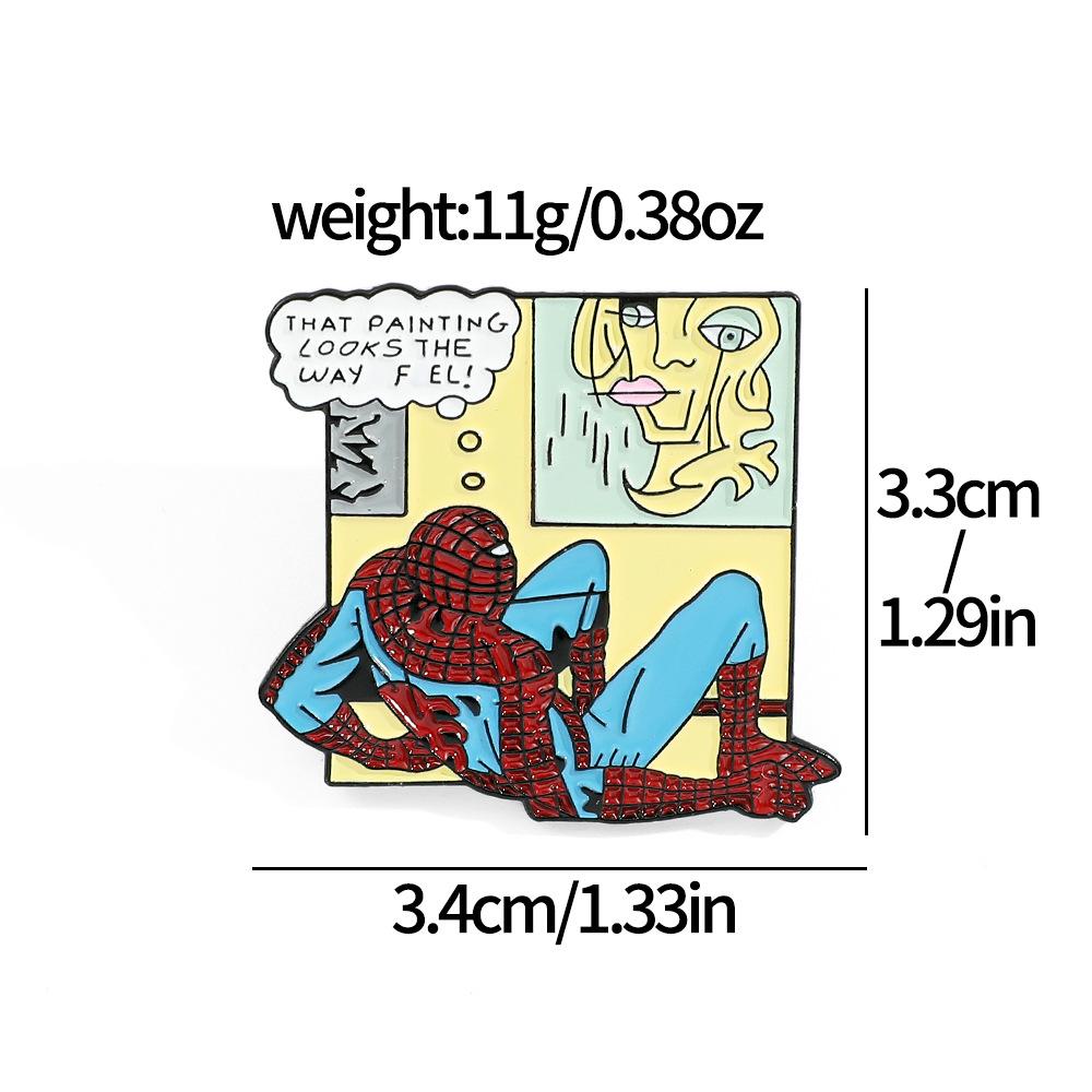 89 Spider-Man Alloy Brooch Marvel Superhero Spider-Man Metal Badge Backpack Jacket Personalized Decoration