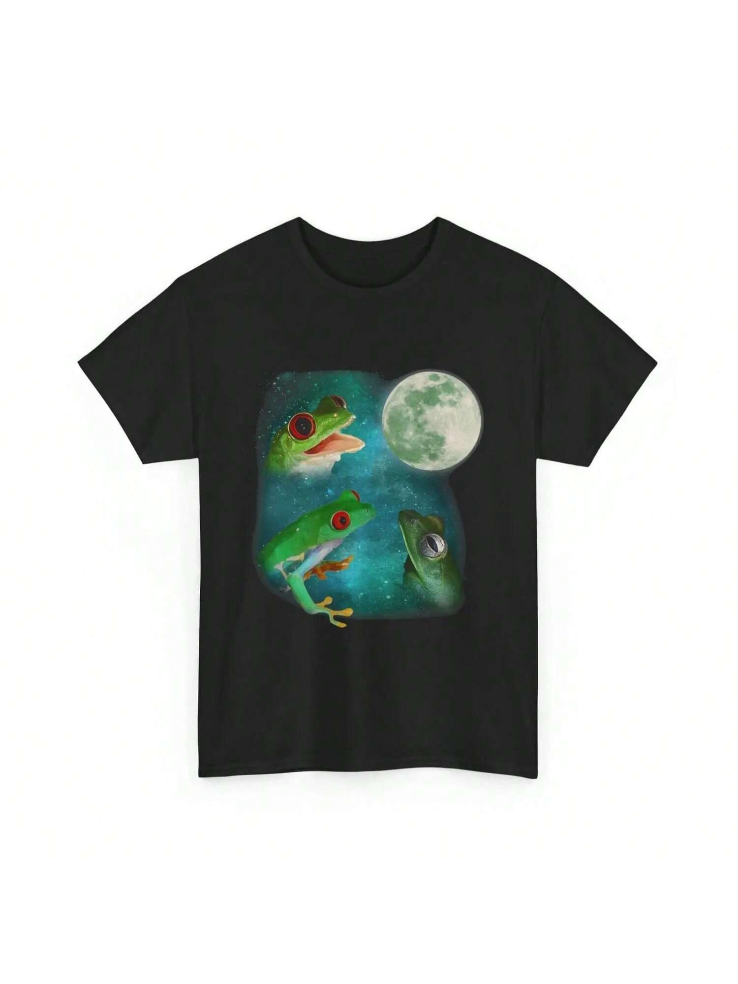 Frog T Shirt Three With Moon Animals Frogs Lovers Funny S разноцветный
