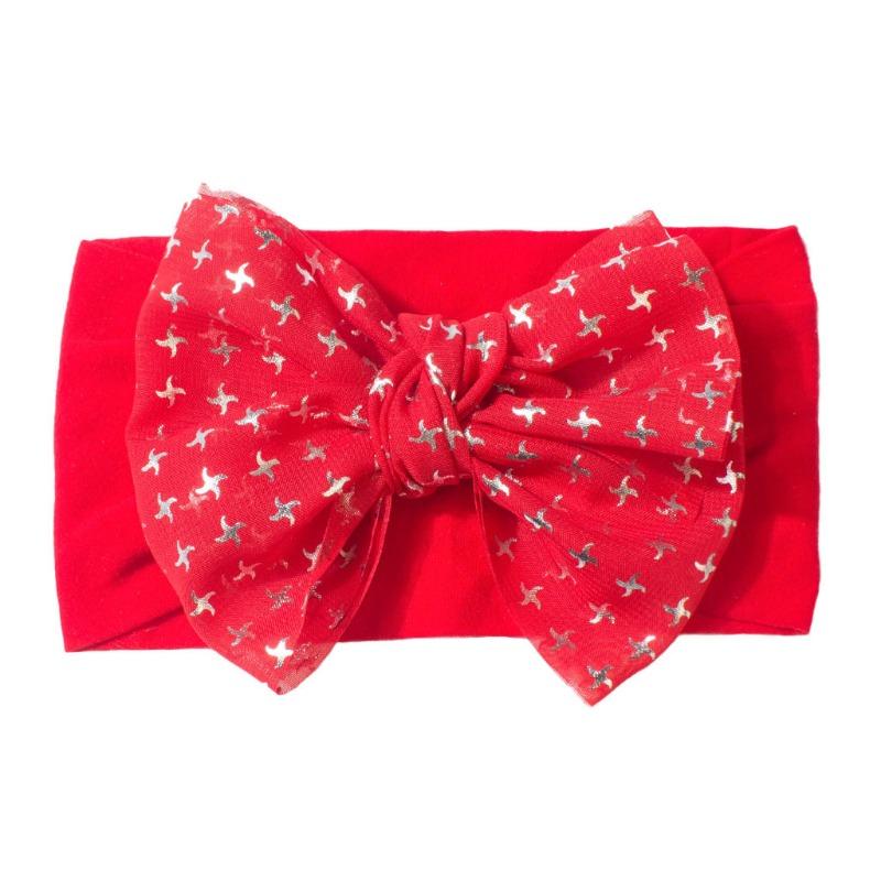 New Baby Fontanelle Headscarf Cute Nylon Bow Baby Headband Comfortable Soft Children's Hair Accessories