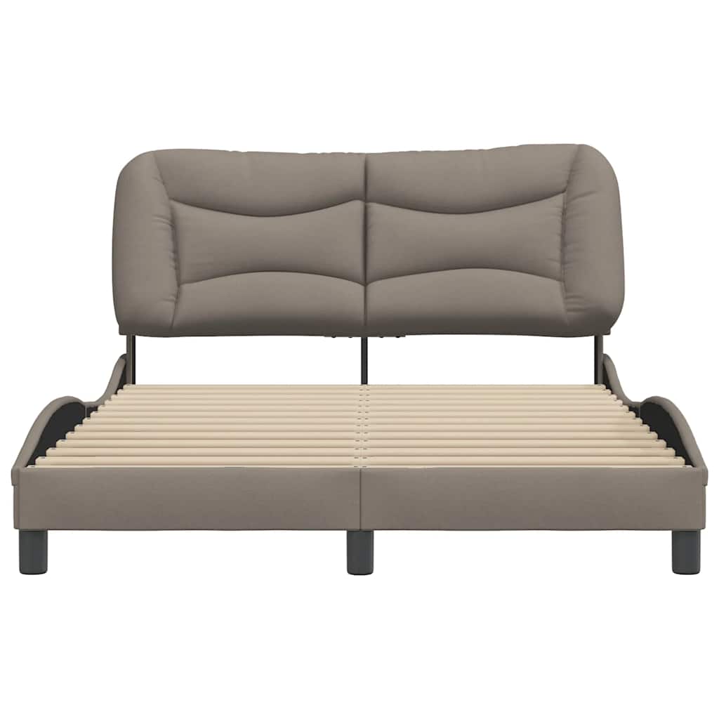 Vidaxl Rama Łóżka Bez Materaca, Taupe, 120X200 Cm, Obita Tkaniną