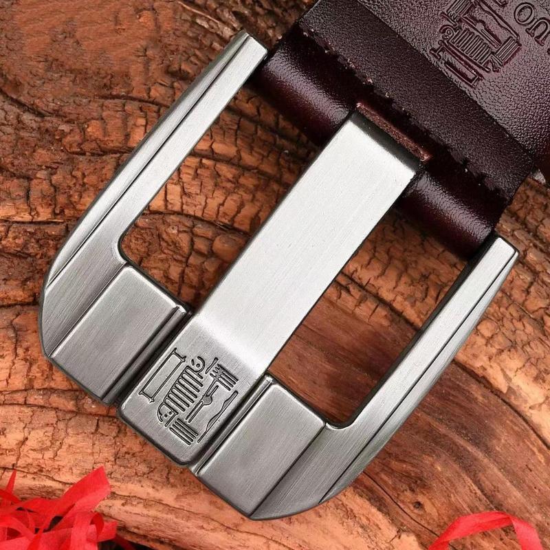 Men's Belt Pin Buckle Genuine Leather Business Leather Youth Belt Daily Buckle Men's Belt Casual Belt