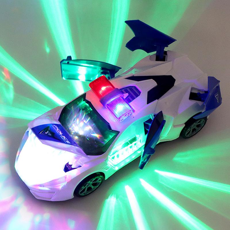 Elektrisches tanzendes Deformations-rotierendes Universal-Polizeiauto-Spielzeugauto-Jungenspielzeug-Kind ...Mädchenauto-Weihnachtsgeburtstagsgeschenk