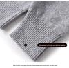 Men's 100% Pure Wool Crew Neck Sweater - Medium Thickness, Solid Color Knitwear for Autumn and Winter Warmth