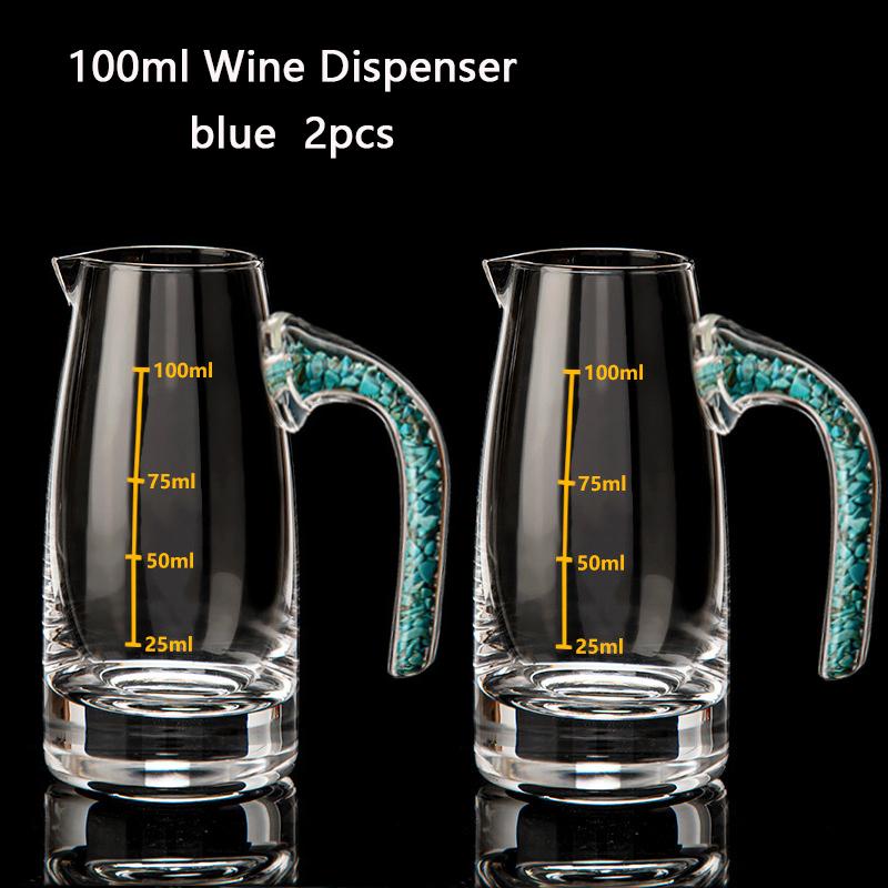 Set di bicchieri da liquore in cristallo con taglio a diamante con distributore di vino, bicchierino da shot di vodka, bicchieri da vino, whisky, liquori, sakè, brandy, tazza da tè