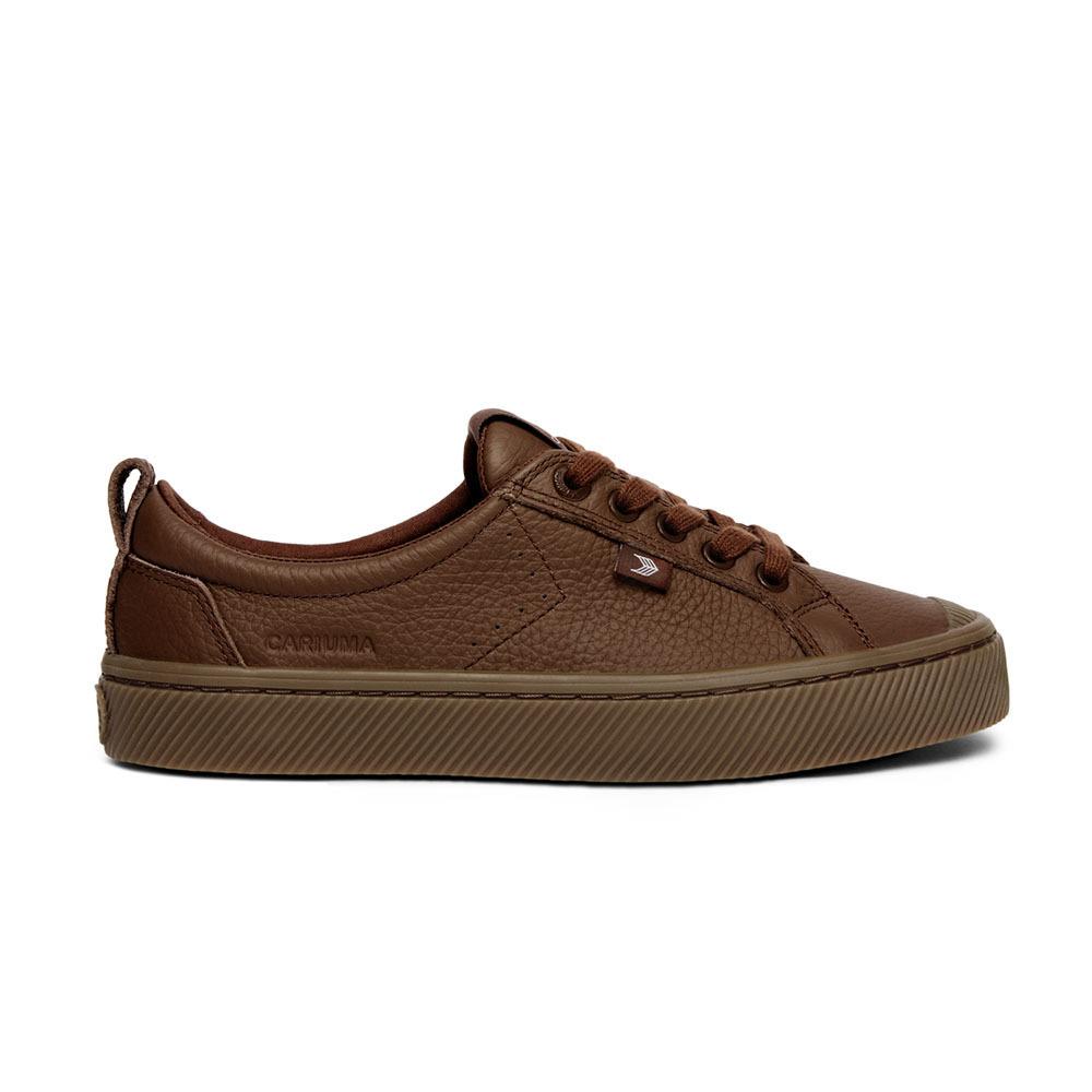 Cariuma Oka Low Gum Sole Coffee Brown Premium Leather