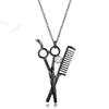 Trendy Hairdresser Necklace: Scissors, Comb, Hair Dryer Pendant
