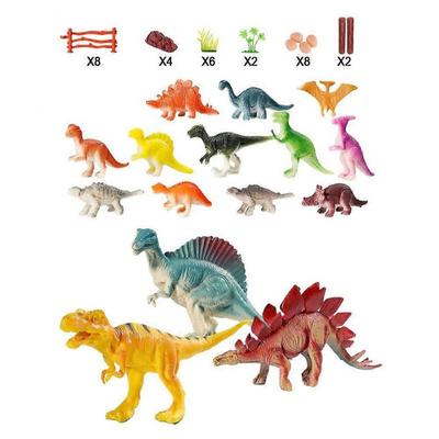 45X Plastiková sada figurek dinosaurů, Ideální vzdělávací hračky pro děti a batolata