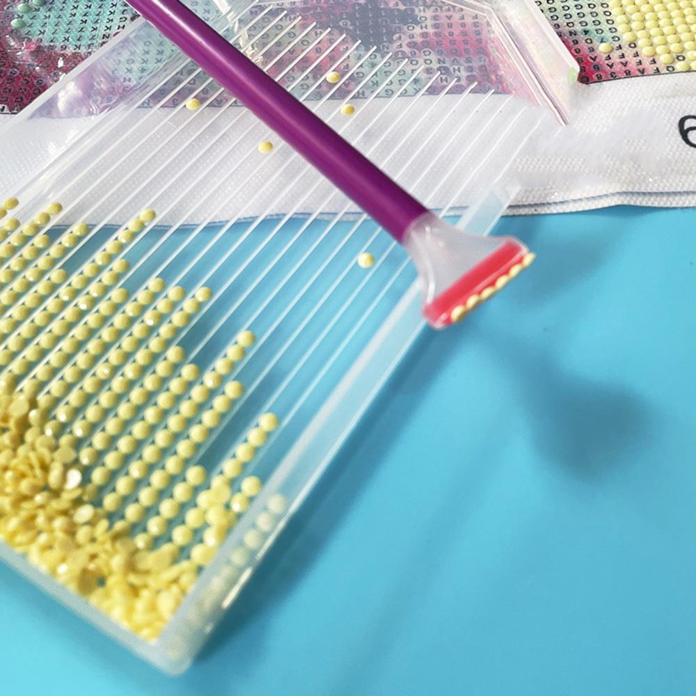 1 Stück Diamond Painting Tablett, Kunststoff Perlen Sortier Tablett, Diamond Art Tabletts Kit Werkzeuge, Aufbewahrungsbehälter Tablett für Strasssteine und Ac