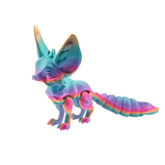 3D Printed Fox Ornament Articulated Fox Figurine with Flexible Tail And Limbs