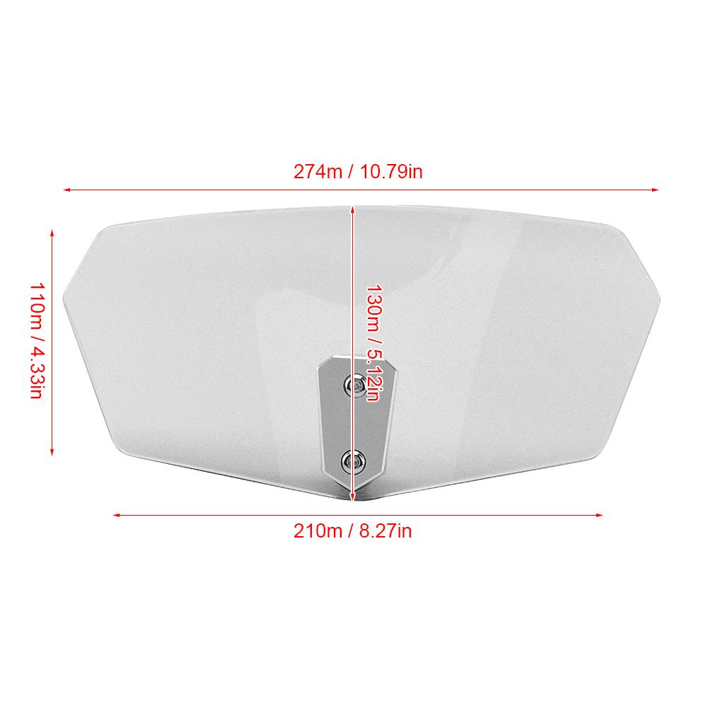 Universal Motorcycle Windshield Motorbike Windscreen Practical Modification Parts(Transparent)