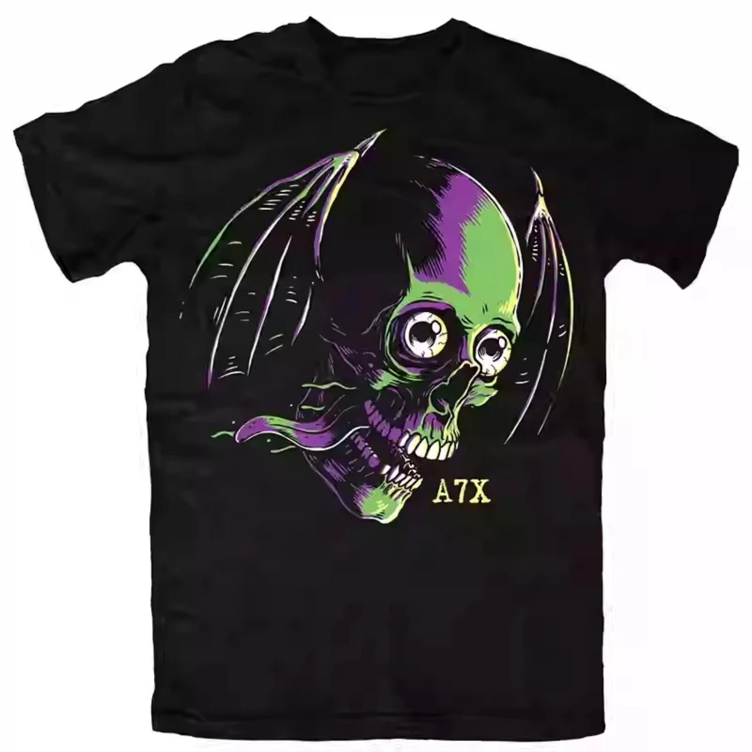 

1999 Основана группа Avenged Sevenfold Семьfold Возмездие Группа Американская Мода Ретро Удобная Оверсайз Футболка S чёрный