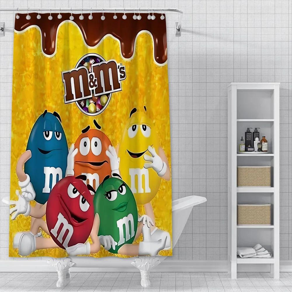 Chocolate Cartoon Shower Curtain Waterproof Polyester Fabric Paint Bath Curtains Home Bathroom Decor Curtain With Hook