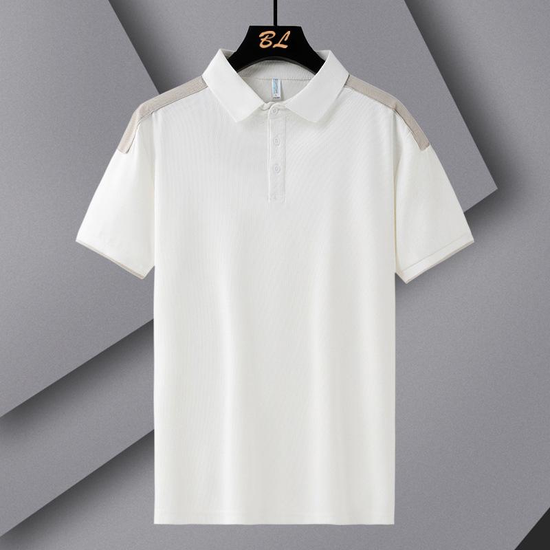 Polo Shirt T-shirt Men's Short-sleeved Casual Top Patchwork Contrasting Color Short-sleeved Polo Shirt