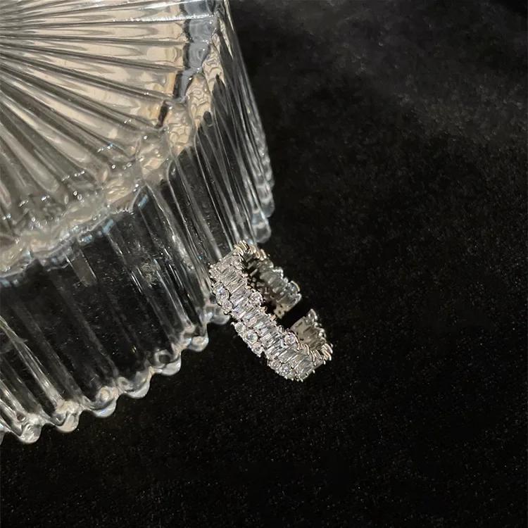 

Fine High End Inlay Diamond Shiny Rings High Quality Latest For Women In Engagement Finger Ring Open Nuptial Bridal Fine JewelryLuxury Rings resizable
