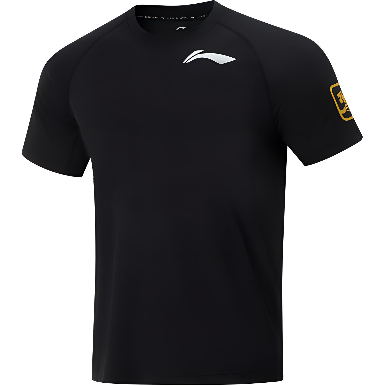 

Баскетбольная спортивная майка Li Ning CBA Series 24 Season, дышащая, однотонная, с круглым вырезом и коротким рукавом, мужская майка, черная ATSUA39-2 M