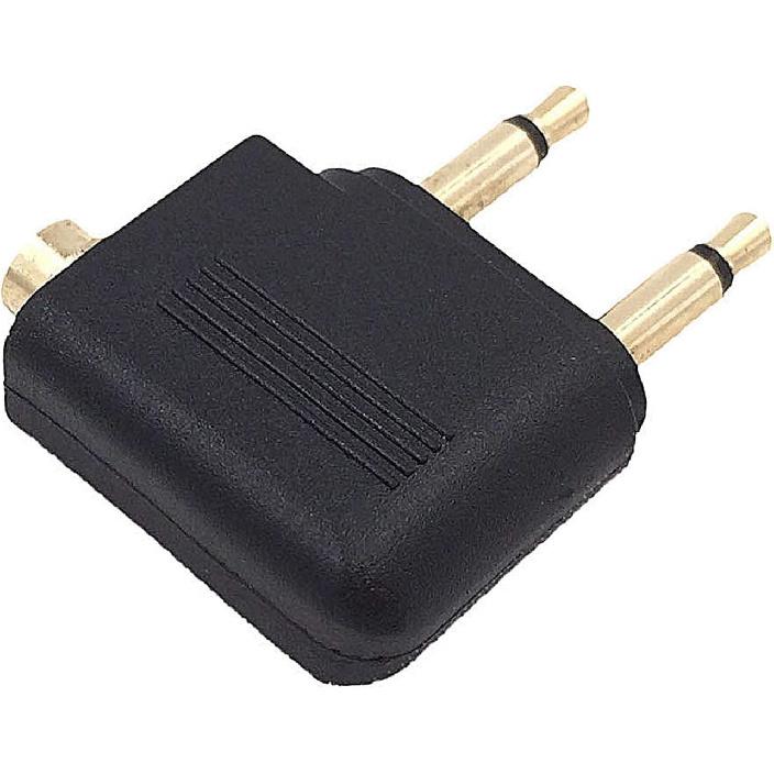 4-Pack Airline Airplane Flight Adapters for Headphones, Golden Plated 3.5mm Jack