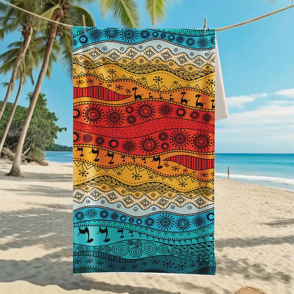 New, Double-sided Velvet Beach Towel, Support Surf Towel, Sports Towel.