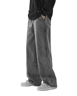 BARYPORY Loose Fit Wide Leg Eternal Cycle Wide Leg Denim Loose Baggy Perfect for and Fall Men's Jeans, Pants, Fit, Jeans, Spring, Summer, (XL, Gray)