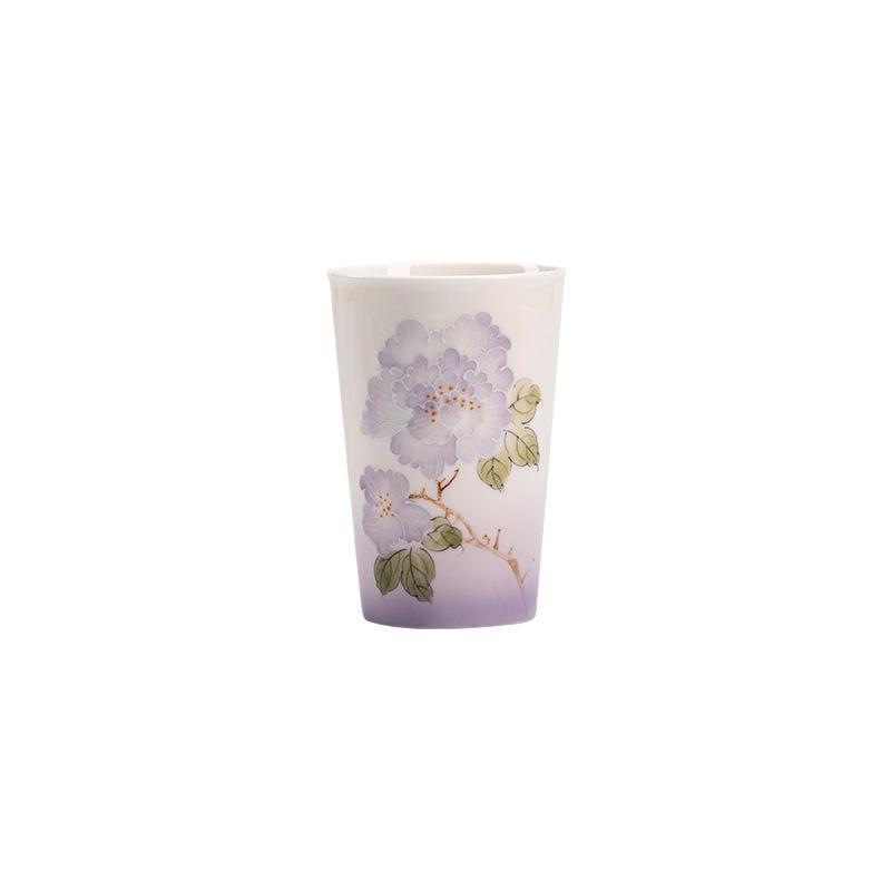 Twelve Flowers Teacup Set Handmade Ceramic Small Coke Cup Simple Modern Tea Drinking Master Cup Chinese Tea Room