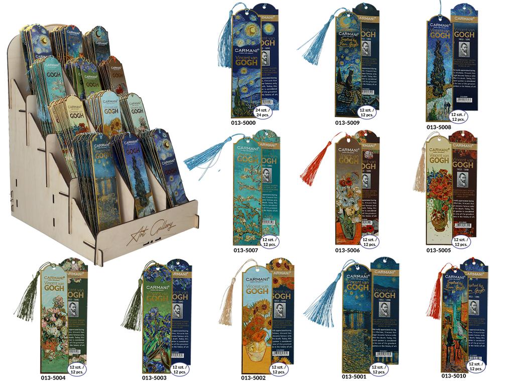 Zestaw 12 Zakładek Do Książki Malarstwo Van Gogh Mix Wzorów Prezent Box