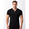 Premium 95% Cotton Men's Polo Tee - Breathable Soft Touch Short Sleeve Shirt - Modern Fit Casual Wear with V-Neck Buttons