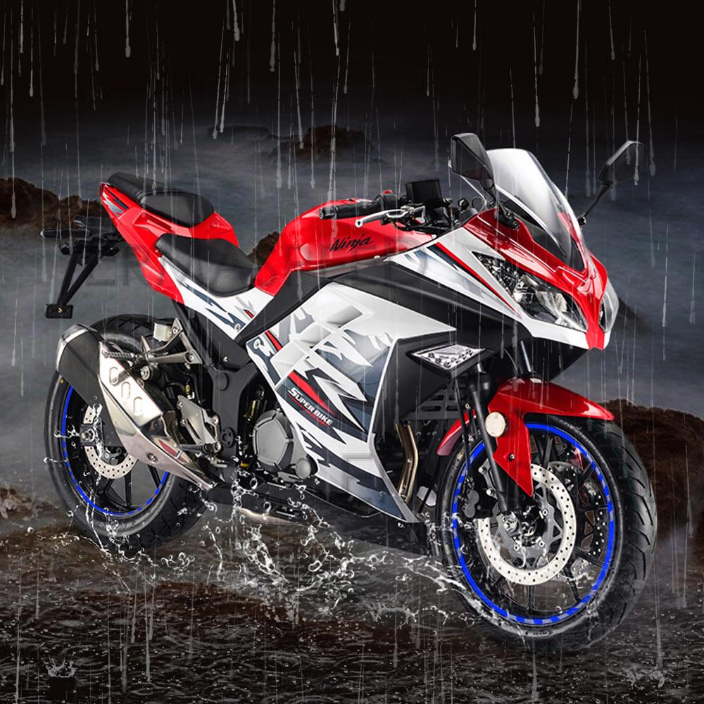 Universal Motorcycle Reflective Wheel Rim Stripe Decal Motocross Dirt Bike Car Bicycle Night Reflective Safety Decoration