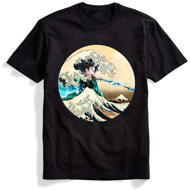 Anime Demon Slayer T Shirt Men Kawaii Cartoon T Shirt Kimetsu No Yaiba Graphic Tees M